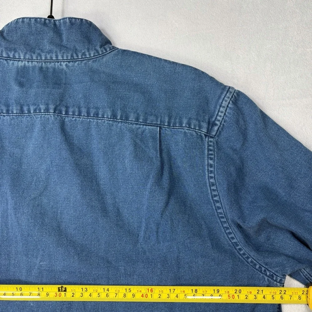 Bonobos Banded Collar Shirt Men's Size Medium Blue Long Sleeves Cotton